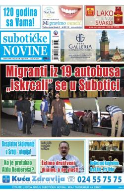 Nove Subotičke novine - broj 35, 28. avg 2015.