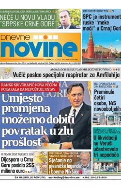 Dnevne novine - broj 2815, 20. okt 2020.