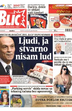 Blic - broj 6036, 29. nov 2013.