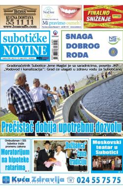 Nove Subotičke novine - broj 33, 15. avg 2014.