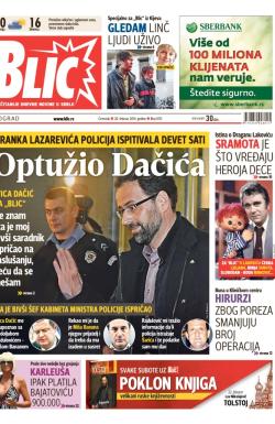 Blic - broj 6115, 20. feb 2014.