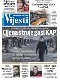 Vijesti - broj 8494, 1. dec 2021.