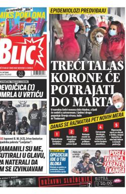 Blic - broj 8491, 16. okt 2020.