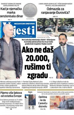 Vijesti - broj 7750, 2. nov 2019.