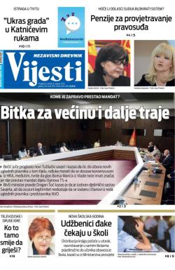 Vijesti - broj 8377, 6. avg 2021.