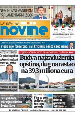 Dnevne novine - broj 2844, 23. nov 2020.