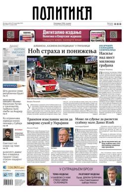 Politika - broj 39872, 30. nov 2024.