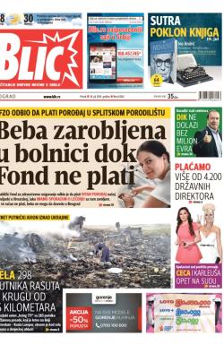 Blic - broj 6260, 18. jul 2014.