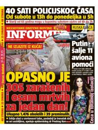 Informer - broj 2420, 4. apr 2020.