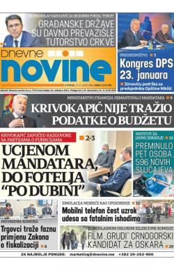 Dnevne novine - broj 2839, 17. nov 2020.