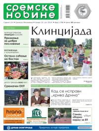 Sremske Novine - broj 2786, 23. jul 2014.