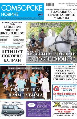 Somborske novine - broj 3358, 1. nov 2018.