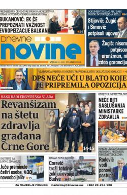 Dnevne novine - broj 2908, 9. feb 2021.