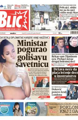 Blic - broj 6019, 12. nov 2013.