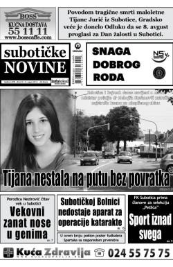 Nove Subotičke novine - broj 32, 8. avg 2014.