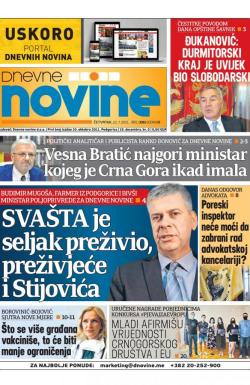 Dnevne novine - broj 3051, 22. jul 2021.