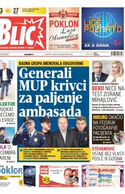 Blic - broj 6344, 10. okt 2014.