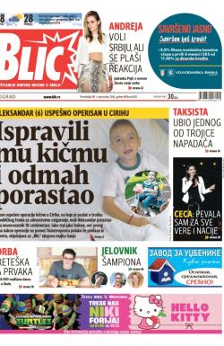 Blic - broj 6305, 1. sep 2014.