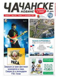 Čačanske novine - broj 324, 11. sep 2012.