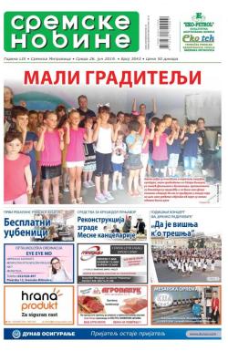 Sremske Novine - broj 3043, 26. jun 2019.