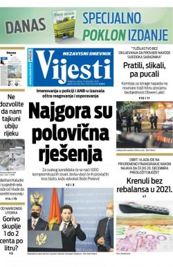 Vijesti - broj 8155, 19. dec 2020.