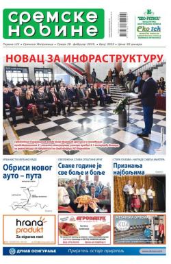 Sremske Novine - broj 3025, 20. feb 2019.