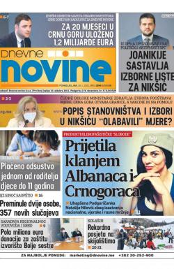 Dnevne novine - broj 2889, 18. jan 2021.