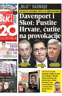 Blic - broj 7021, 30. avg 2016.