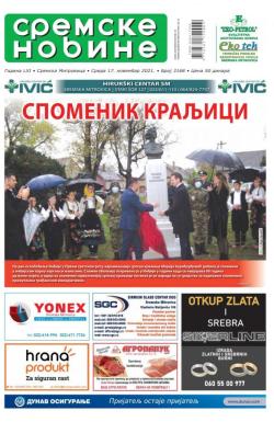 Sremske Novine - broj 3168, 17. nov 2021.