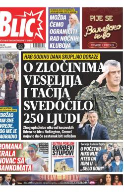 Blic - broj 8379, 26. jun 2020.