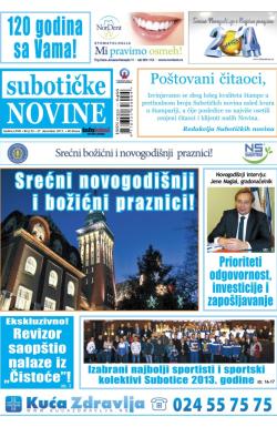 Nove Subotičke novine - broj 52, 27. dec 2013.