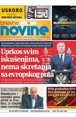 Dnevne novine - broj 3044, 13. jul 2021.