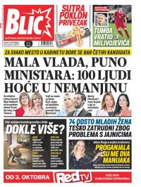 Blic - broj 8470, 25. sep 2020.