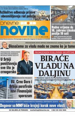 Dnevne novine - broj 2845, 24. nov 2020.