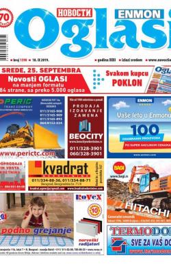 Novosti oglasi - broj 1590, 18. sep 2019.