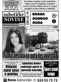 Nove Subotičke novine - broj 32, 8. avg 2014.