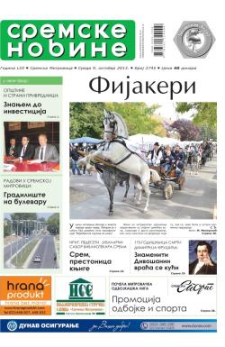 Sremske Novine - broj 2745, 9. okt 2013.