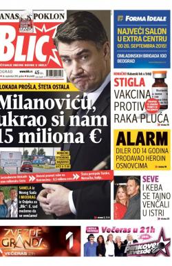 Blic - broj 6688, 26. sep 2015.