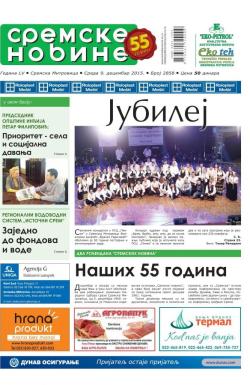 Sremske Novine - broj 2858, 9. dec 2015.