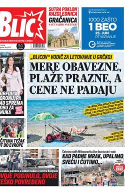 Blic - broj 8372, 19. jun 2020.