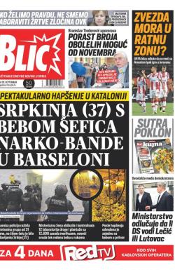 Blic - broj 8474, 29. sep 2020.