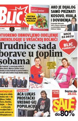 Blic - broj 7525, 26. jan 2018.