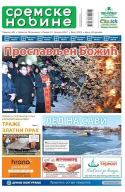 Sremske Novine - broj 2915, 11. jan 2017.