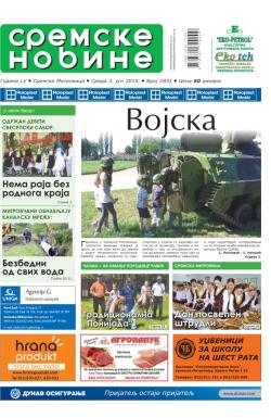 Sremske Novine - broj 2831, 3. jun 2015.