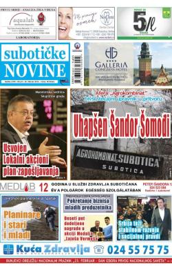 Nove Subotičke novine - broj 8, 26. feb 2016.