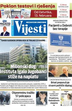 Vijesti - broj 7850, 13. feb 2020.