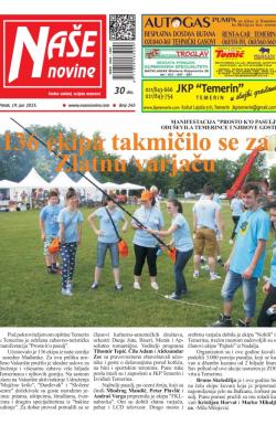 Naše novine, Temerin - broj 245, 19. jun 2015.