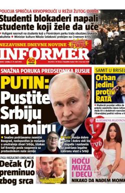 Informer - broj 3923, 8. mar 2025.