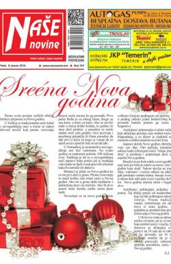 Naše novine, Temerin - broj 249, 8. jan 2016.