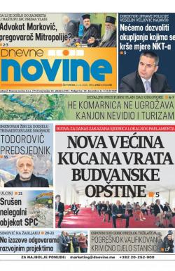 Dnevne novine - broj 2703, 11. jun 2020.